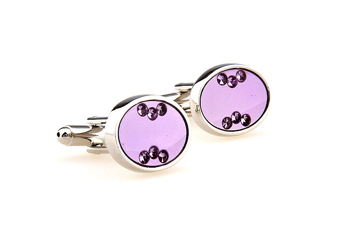  Purple Romantic Cufflinks Crystal Cufflinks Wholesale & Customized  CL664533