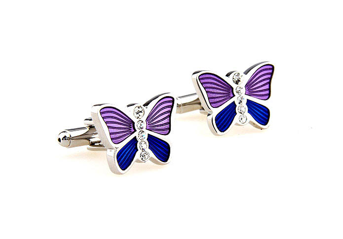Butterfly Cufflinks  White Purity Cufflinks Crystal Cufflinks Animal Wholesale & Customized  CL664536