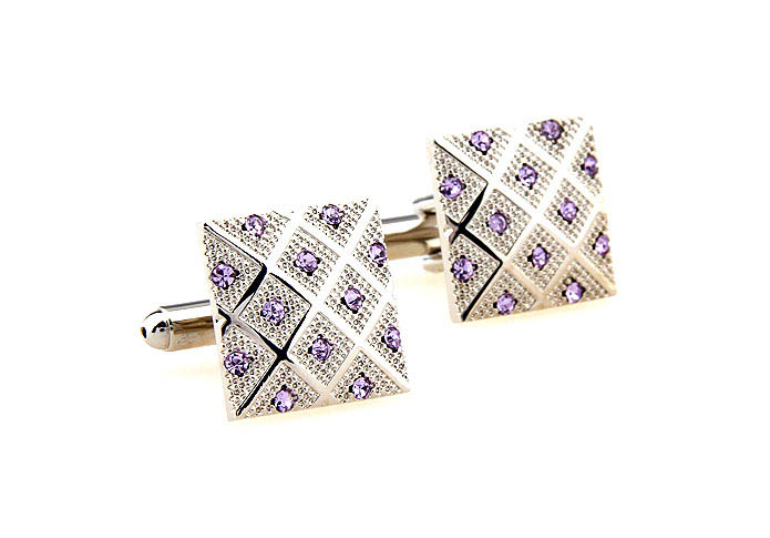  Purple Romantic Cufflinks Crystal Cufflinks Wholesale & Customized  CL664581