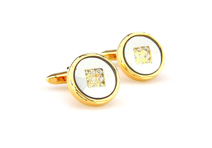  Gold Luxury Cufflinks Crystal Cufflinks Wholesale & Customized  CL664633