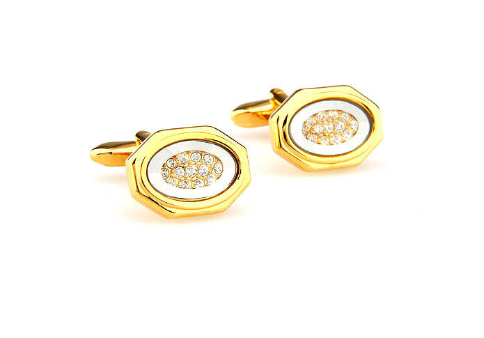  Gold Luxury Cufflinks Crystal Cufflinks Wholesale & Customized  CL664670