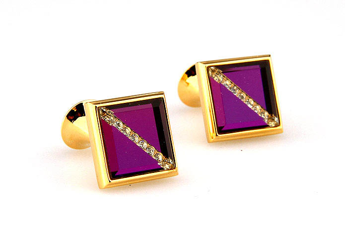  Gold Luxury Cufflinks Crystal Cufflinks Wholesale & Customized  CL664801