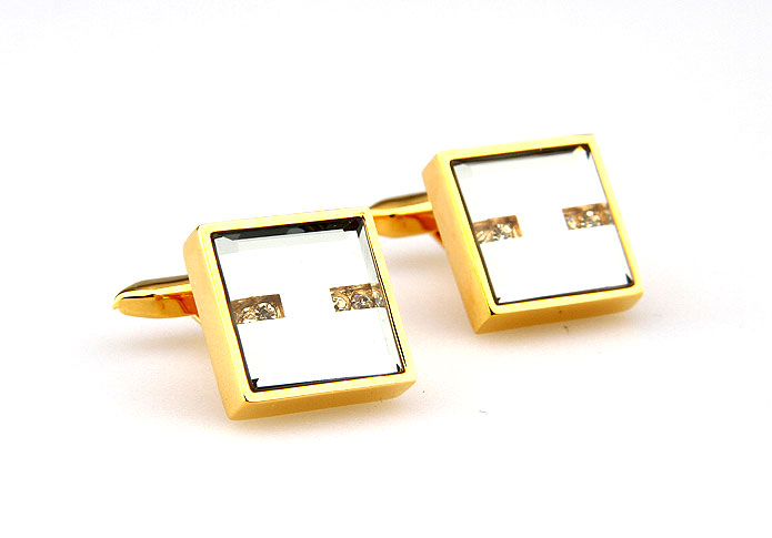  Gold Luxury Cufflinks Crystal Cufflinks Wholesale & Customized  CL664806