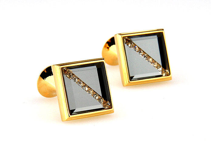  Gold Luxury Cufflinks Crystal Cufflinks Wholesale & Customized  CL664824