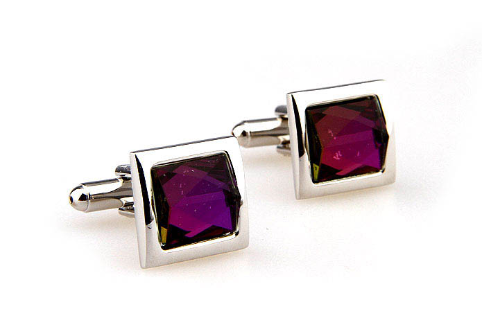  Purple Romantic Cufflinks Crystal Cufflinks Wholesale & Customized  CL664876