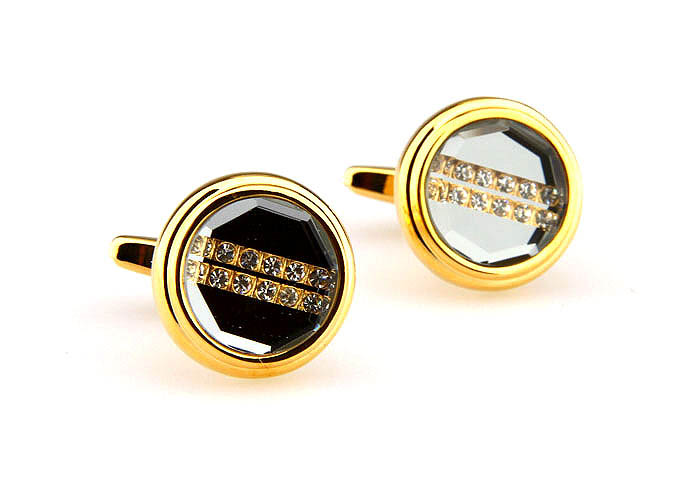 Gold Luxury Cufflinks Crystal Cufflinks Wholesale & Customized  CL665088