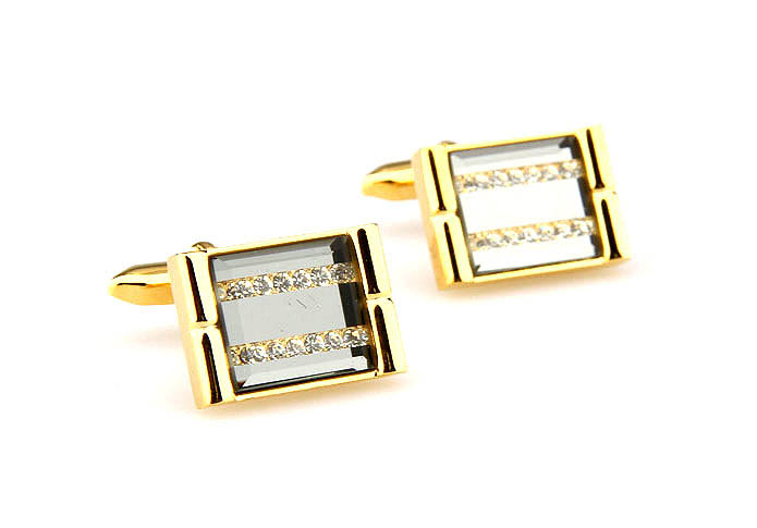 Gold Luxury Cufflinks Crystal Cufflinks Wholesale & Customized  CL665133