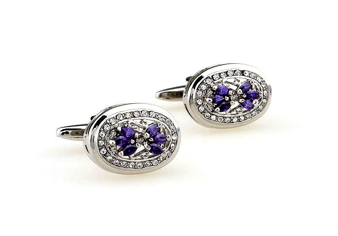  Purple Romantic Cufflinks Crystal Cufflinks Wholesale & Customized  CL665370