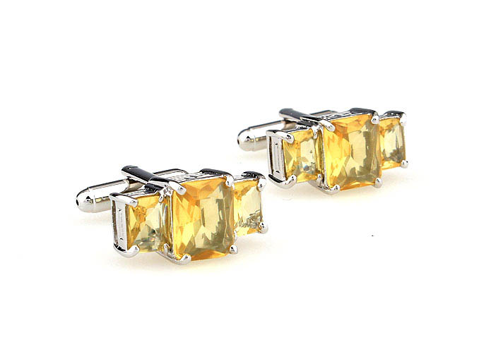  Yellow Lively Cufflinks Crystal Cufflinks Wholesale & Customized  CL665556