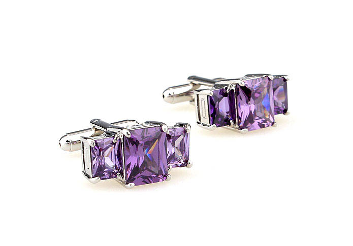  Purple Romantic Cufflinks Crystal Cufflinks Wholesale & Customized  CL665561