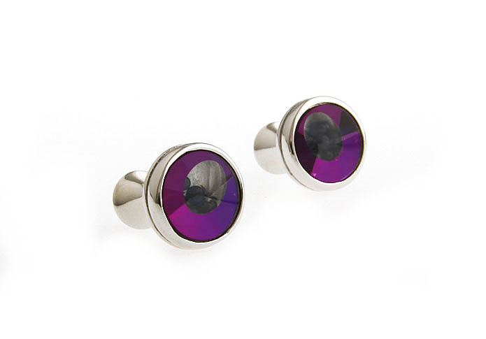  Purple Romantic Cufflinks Glass Cufflinks Wholesale & Customized  CL665575