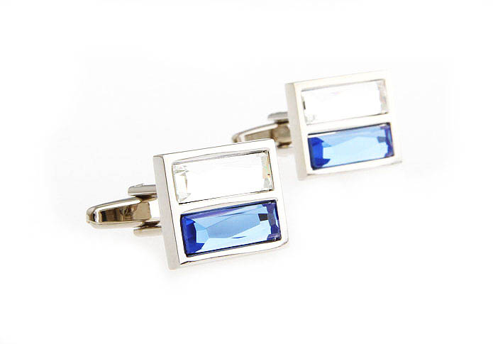  Blue White Cufflinks Crystal Cufflinks Wholesale & Customized  CL665588
