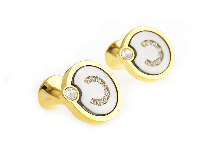  Gold Luxury Cufflinks Crystal Cufflinks Wholesale & Customized  CL665614