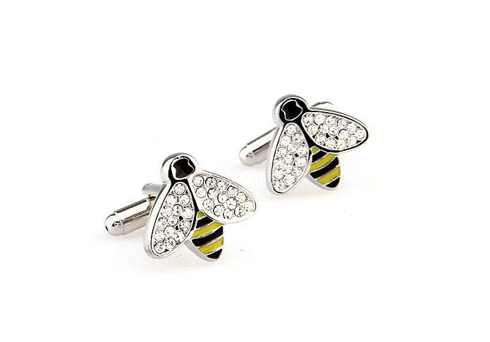Bee Cufflinks  White Purity Cufflinks Crystal Cufflinks Animal Wholesale & Customized  CL665820