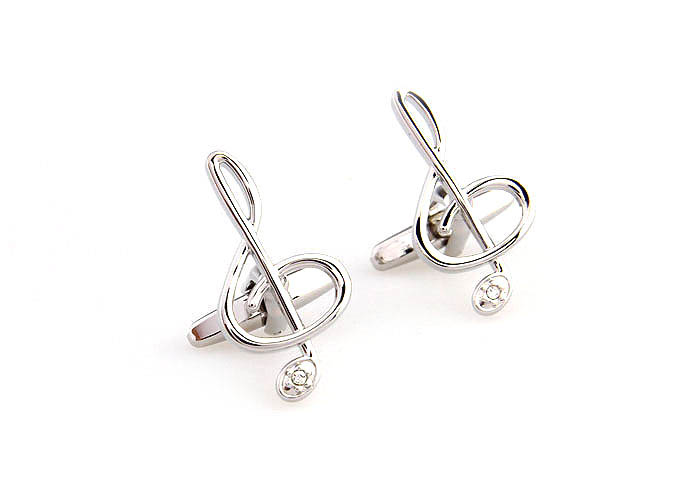 Musical notes Cufflinks  White Purity Cufflinks Crystal Cufflinks Music Wholesale & Customized  CL665848