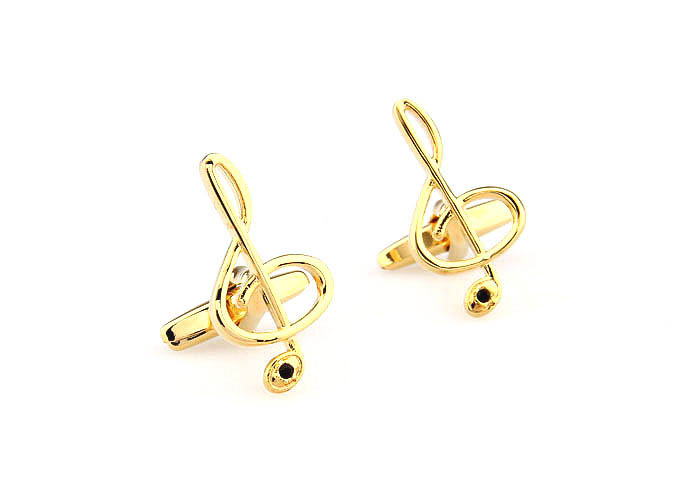 Musical notes Cufflinks  Gold Luxury Cufflinks Crystal Cufflinks Music Wholesale & Customized  CL665850
