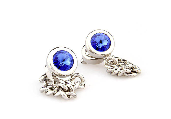 Chain Cufflinks  Blue Elegant Cufflinks Crystal Cufflinks Funny Wholesale & Customized  CL665880