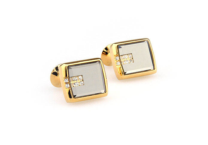  Gold Luxury Cufflinks Crystal Cufflinks Wholesale & Customized  CL666101