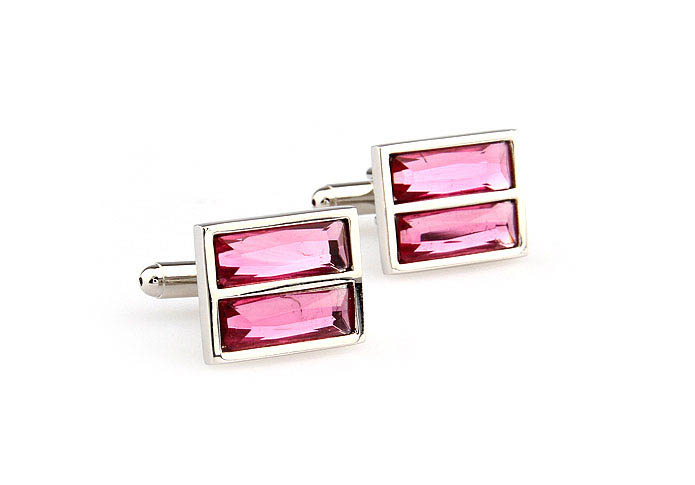  Pink Charm Cufflinks Crystal Cufflinks Wholesale & Customized  CL666124