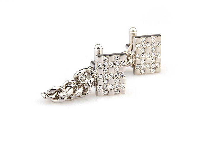 Chain Cufflinks  White Purity Cufflinks Crystal Cufflinks Funny Wholesale & Customized  CL666136