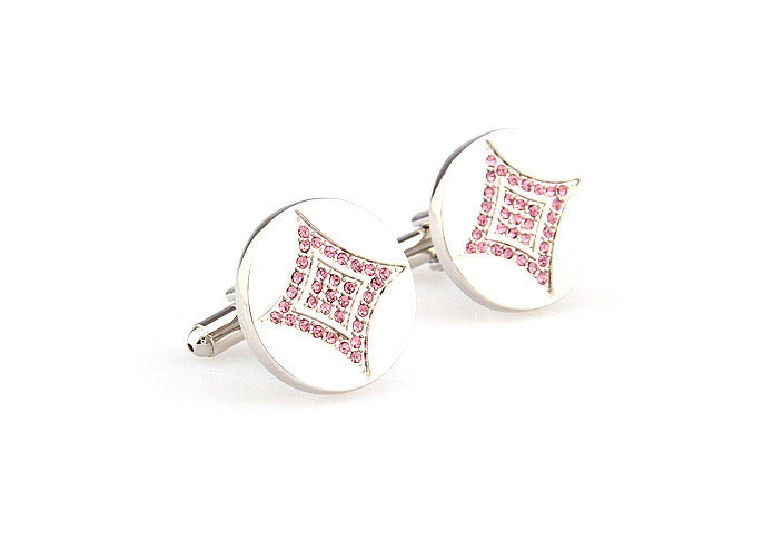  Pink Charm Cufflinks Crystal Cufflinks Wholesale & Customized  CL666142