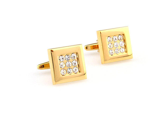  Gold Luxury Cufflinks Crystal Cufflinks Wholesale & Customized  CL666241