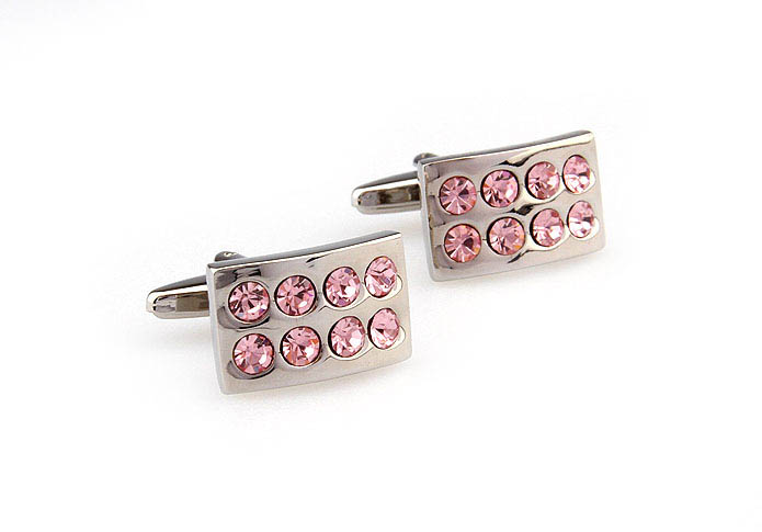  Pink Charm Cufflinks Crystal Cufflinks Wholesale & Customized  CL666257