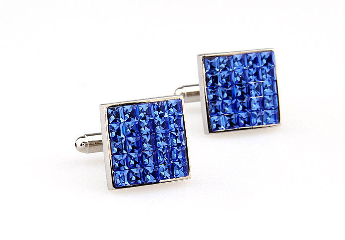 Blue Elegant Cufflinks Crystal Cufflinks Wholesale & Customized  CL666301