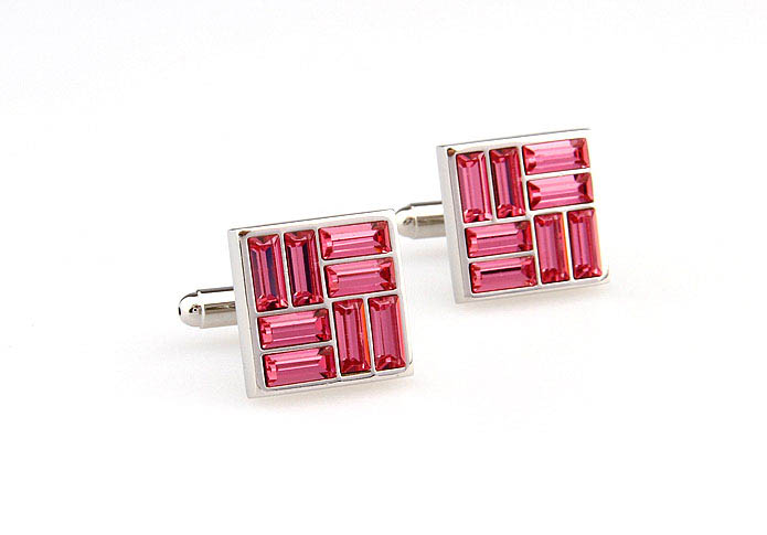  Pink Charm Cufflinks Crystal Cufflinks Wholesale & Customized  CL666319