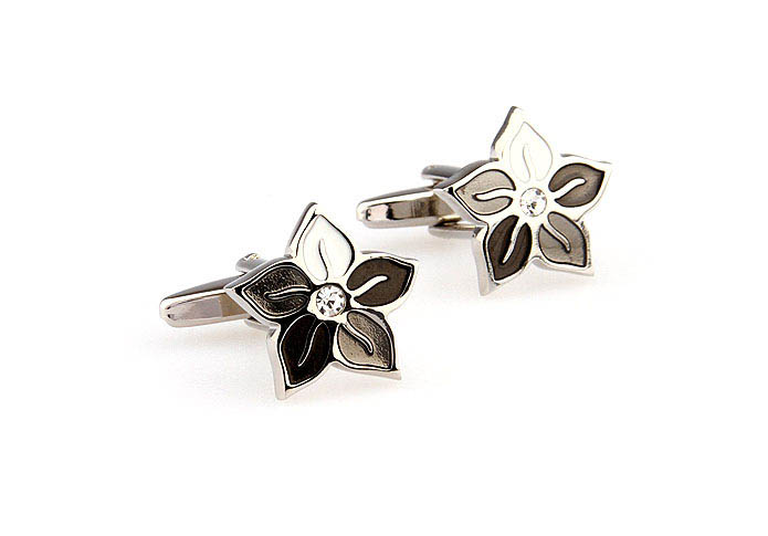 Lotus shaped Cufflinks  White Purity Cufflinks Crystal Cufflinks Flags Wholesale & Customized  CL666381
