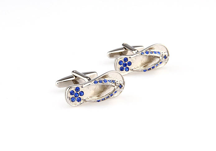 Slippers Cufflinks  Blue Elegant Cufflinks Crystal Cufflinks Hipster Wear Wholesale & Customized  CL666387