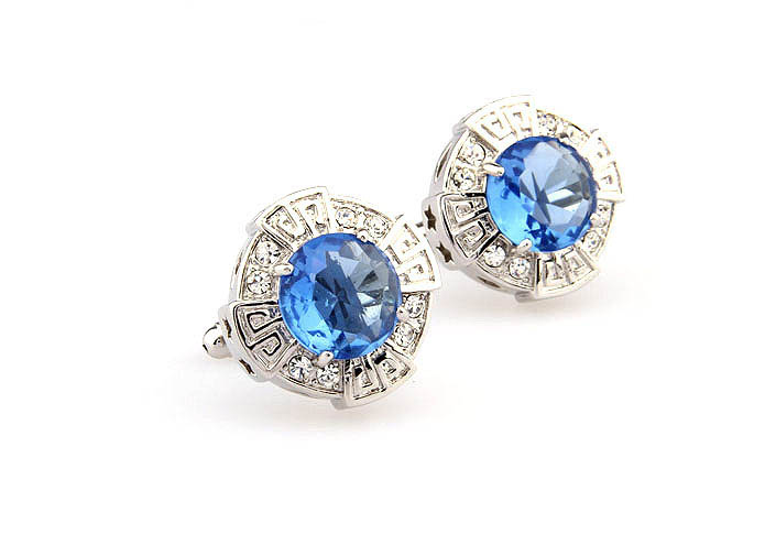 Blue White Cufflinks Crystal Cufflinks Wholesale & Customized  CL666454