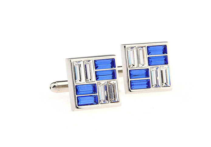  Blue White Cufflinks Crystal Cufflinks Wholesale & Customized  CL666784