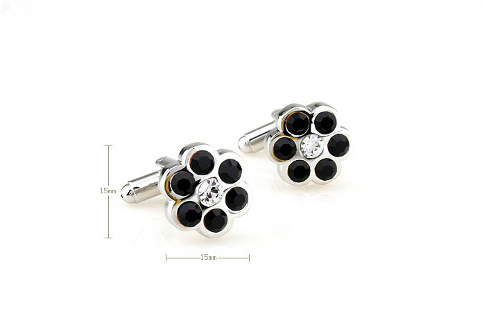  Black White Cufflinks Crystal Cufflinks Wholesale & Customized  CL671289