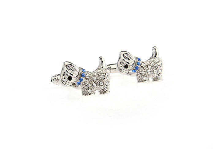 Dog Cufflinks  Blue White Cufflinks Crystal Cufflinks Animal Wholesale & Customized  CL671319