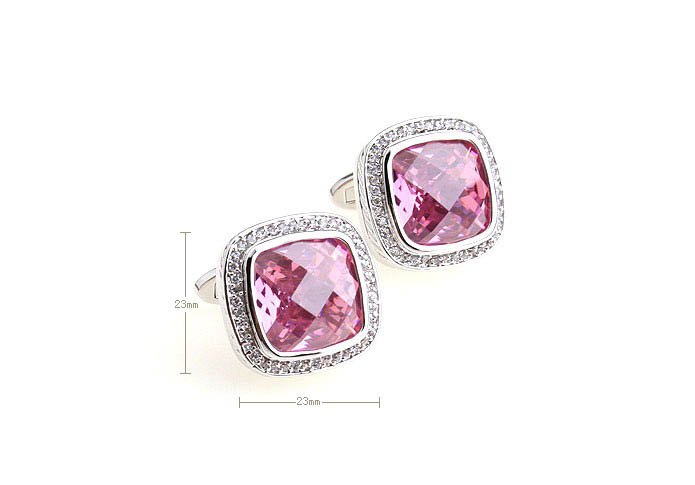  Pink Charm Cufflinks Crystal Cufflinks Wholesale & Customized  CL680971
