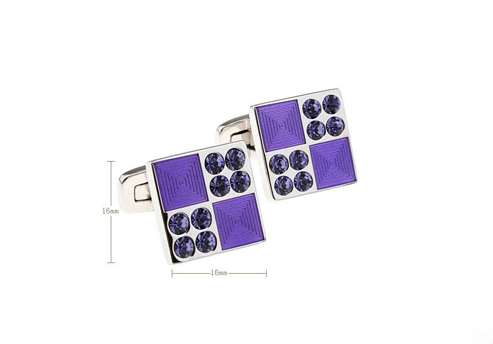  Purple Romantic Cufflinks Crystal Cufflinks Wholesale & Customized  CL681020