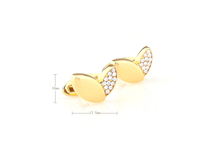 Heart shaped Cufflinks  Gold Luxury Cufflinks Crystal Cufflinks Funny Wholesale & Customized  CL681041