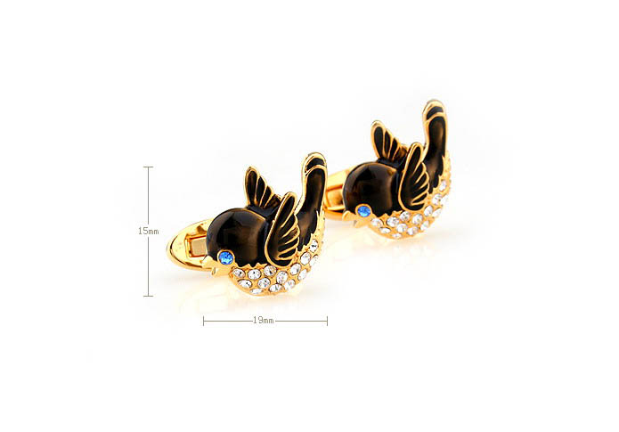 Cuckoo Cufflinks  Gold Luxury Cufflinks Crystal Cufflinks Animal Wholesale & Customized  CL681070