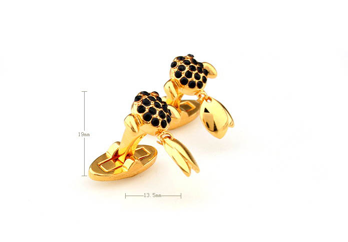 Ornamental fish Cufflinks  Gold Luxury Cufflinks Crystal Cufflinks Animal Wholesale & Customized  CL681073