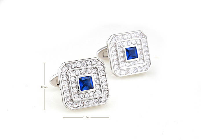 Blue White Cufflinks Crystal Cufflinks Wholesale & Customized  CL681082
