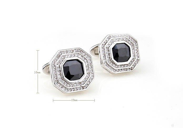  Black White Cufflinks Crystal Cufflinks Wholesale & Customized  CL681085