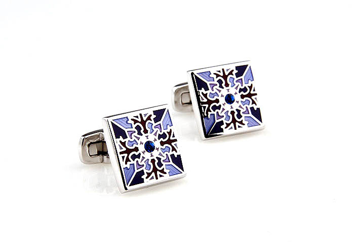 Greece pattern Cufflinks  Blue Elegant Cufflinks Crystal Cufflinks Funny Wholesale & Customized  CL681124