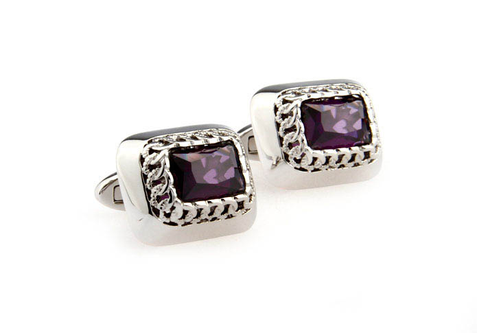  Purple Romantic Cufflinks Crystal Cufflinks Wholesale & Customized  CL681129