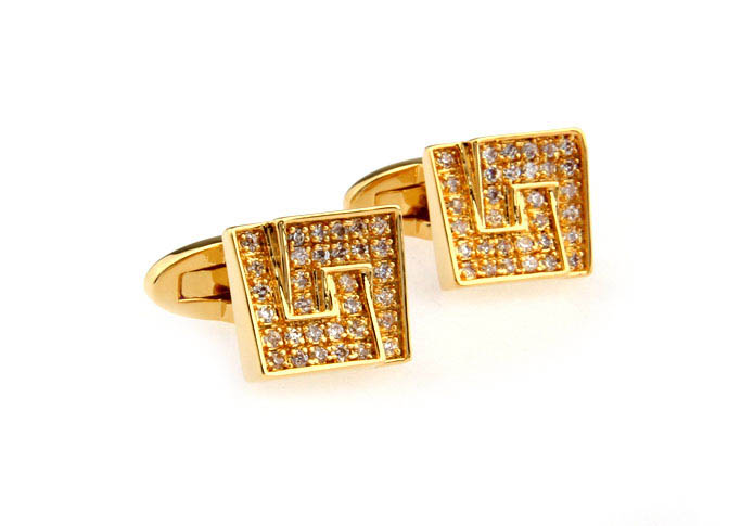  Gold Luxury Cufflinks Crystal Cufflinks Religious and Zen Wholesale & Customized  CL681137