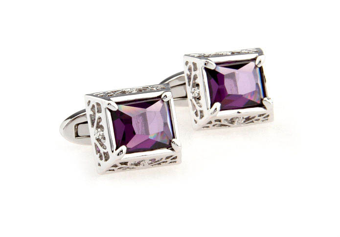  Purple Romantic Cufflinks Crystal Cufflinks Wholesale & Customized  CL681140