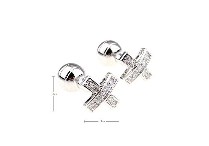Cross Cufflinks  White Purity Cufflinks Crystal Cufflinks Religious and Zen Wholesale & Customized  CL690721
