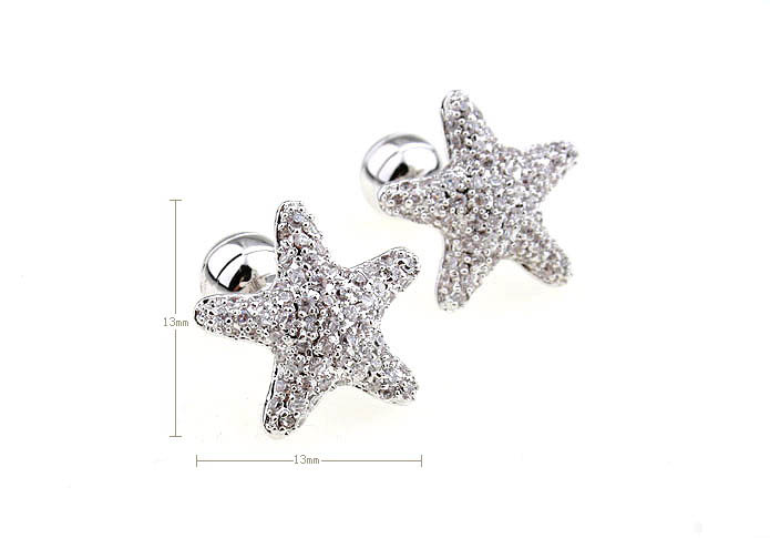 Starfish Cufflinks  White Purity Cufflinks Crystal Cufflinks Funny Wholesale & Customized  CL690727