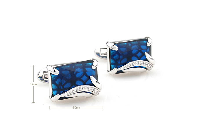  Blue White Cufflinks Crystal Cufflinks Wholesale & Customized  CL690733