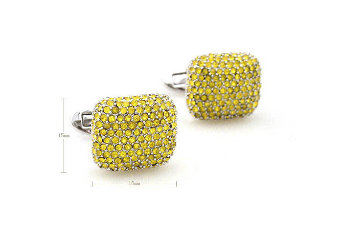  Yellow Lively Cufflinks Crystal Cufflinks Wholesale & Customized  CL690756